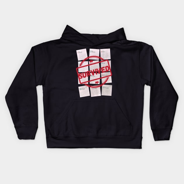 Survived 2020 - New Year 2021 Kids Hoodie by Yas R